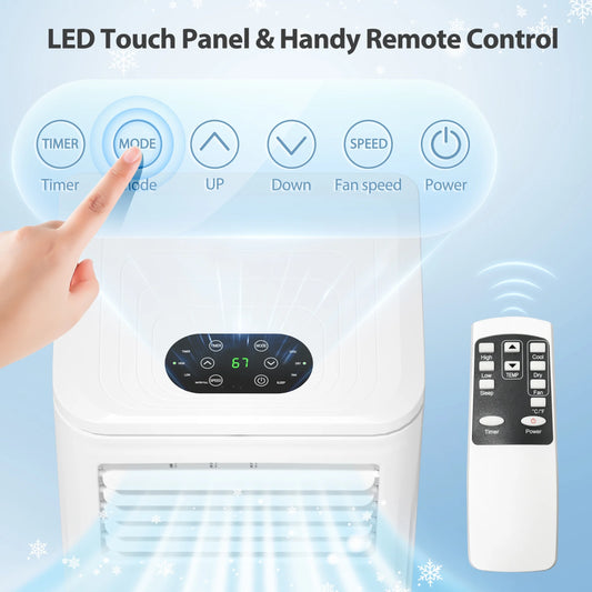 Portable Air Conditioner 10000BTU Ashrae ( 6000BTU) Indoor Room AC Unit Dehumidifier Window Kit Remote Control Easy&Efficient Bedroom