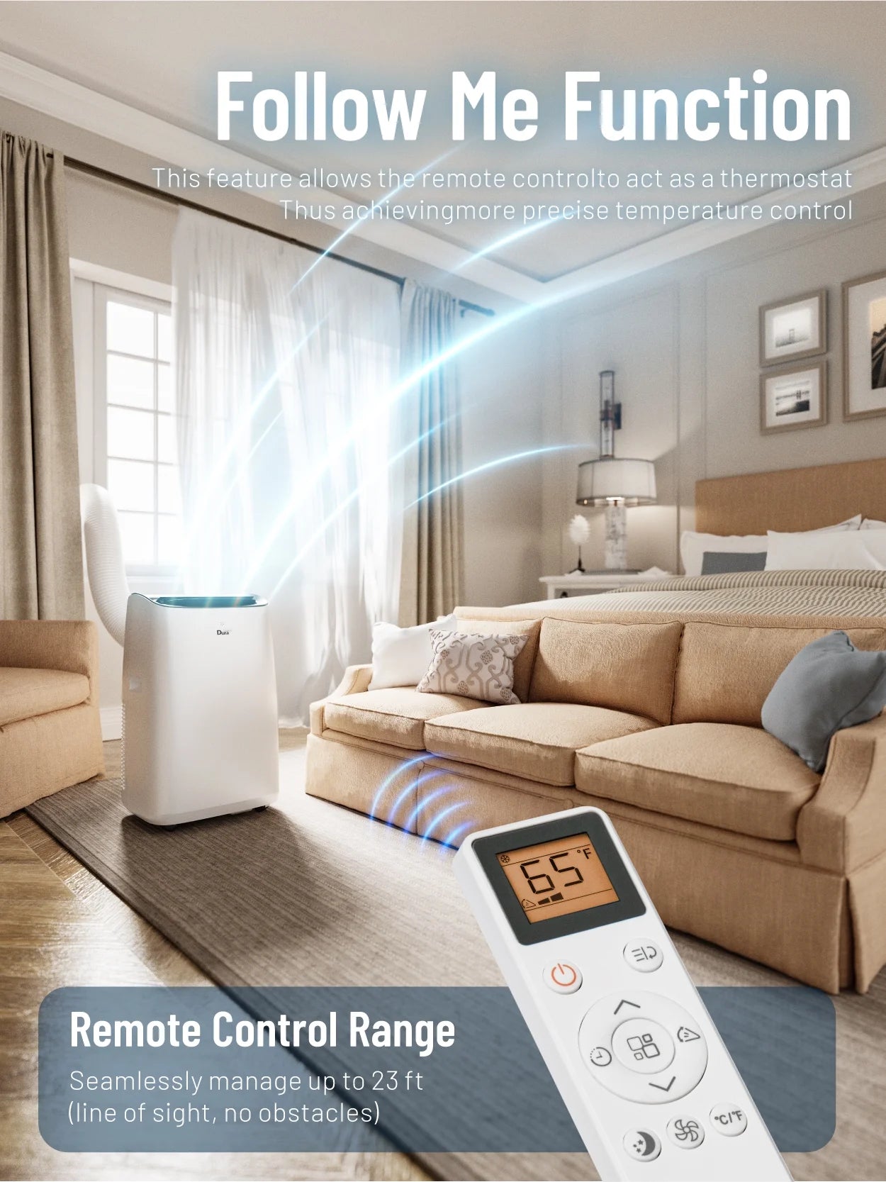 Portable Air Conditioners 14000 BTU, Dehumidifier, Cooling, Fan, Remote Control, 450 Sq. Ft