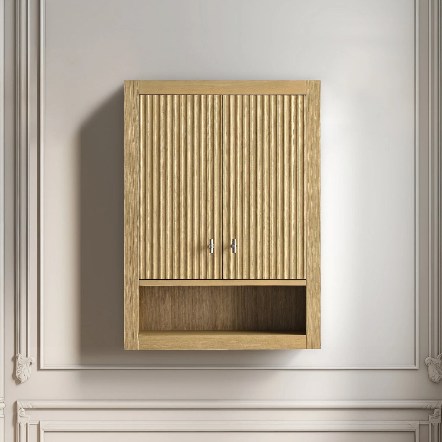 24 "Wall Mounted Bathroom Storage Cabinet with Soft Close Doors