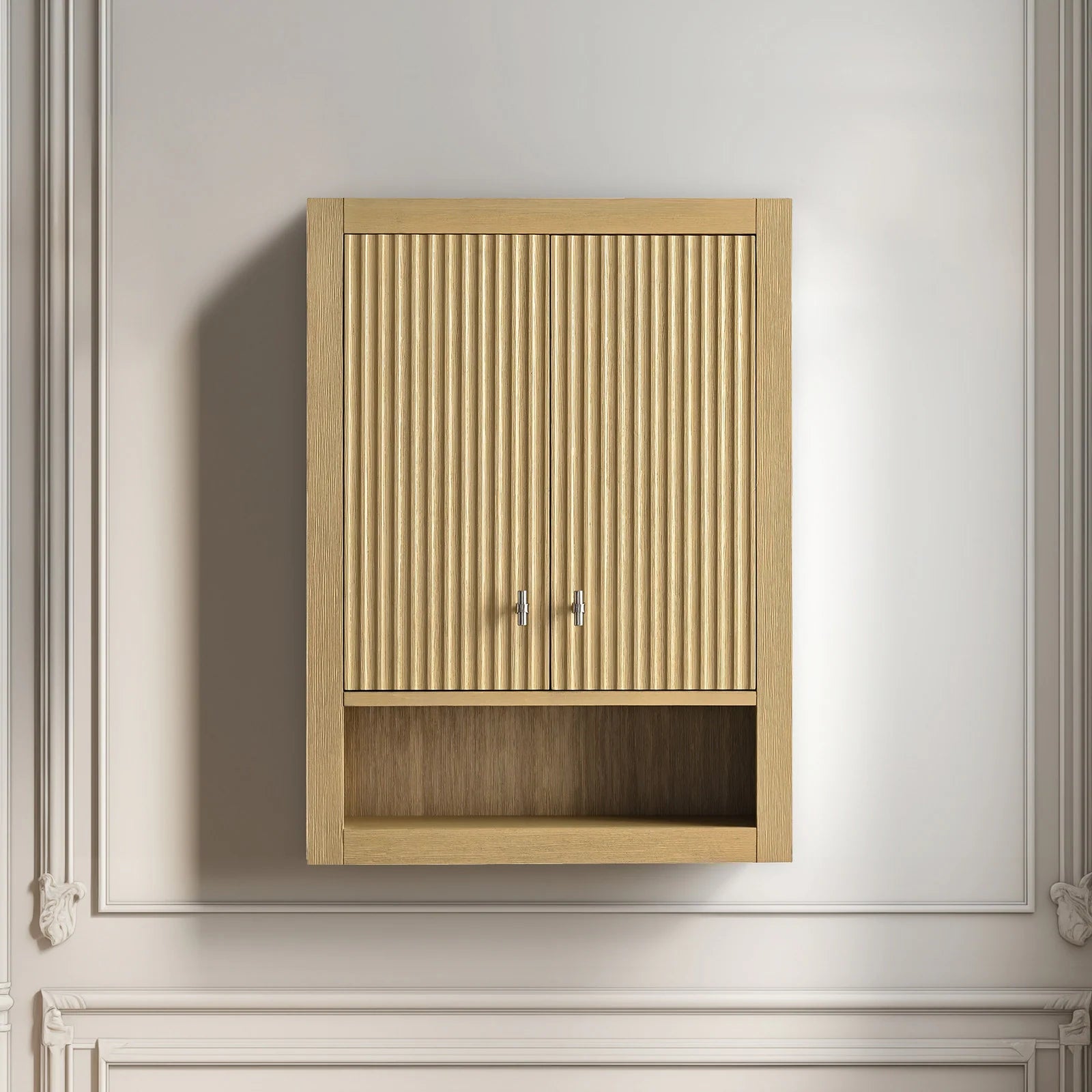 24 "Wall Mounted Bathroom Storage Cabinet with Soft Close Doors