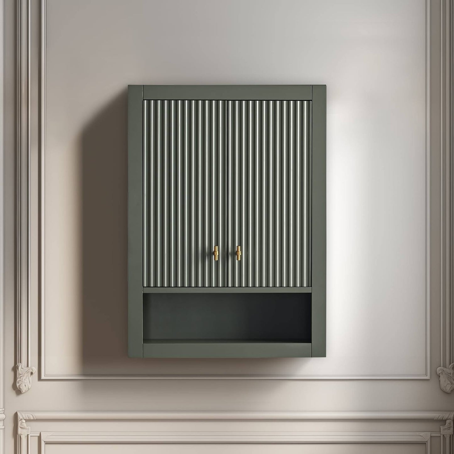 24 "Wall Mounted Bathroom Storage Cabinet with Soft Close Doors