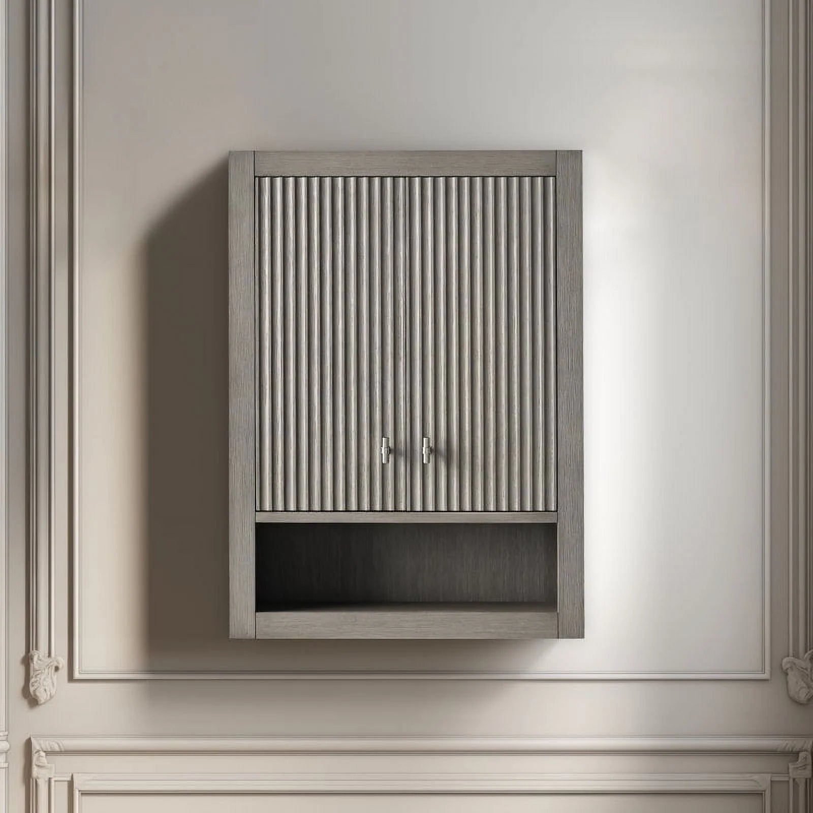 24 "Wall Mounted Bathroom Storage Cabinet with Soft Close Doors