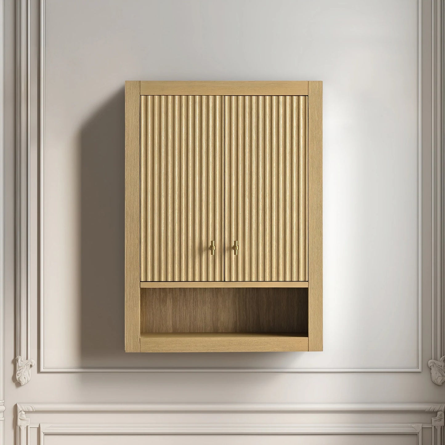 24 "Wall Mounted Bathroom Storage Cabinet with Soft Close Doors