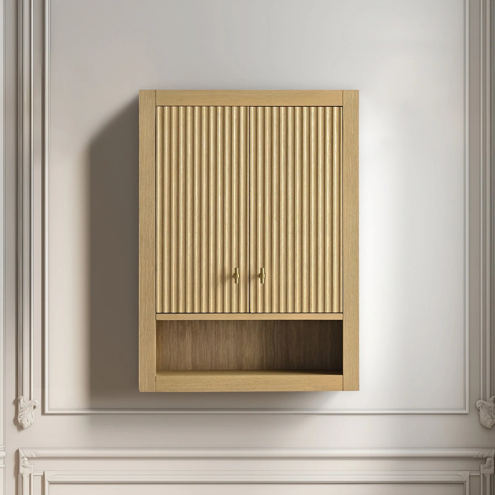 24 "Wall Mounted Bathroom Storage Cabinet with Soft Close Doors