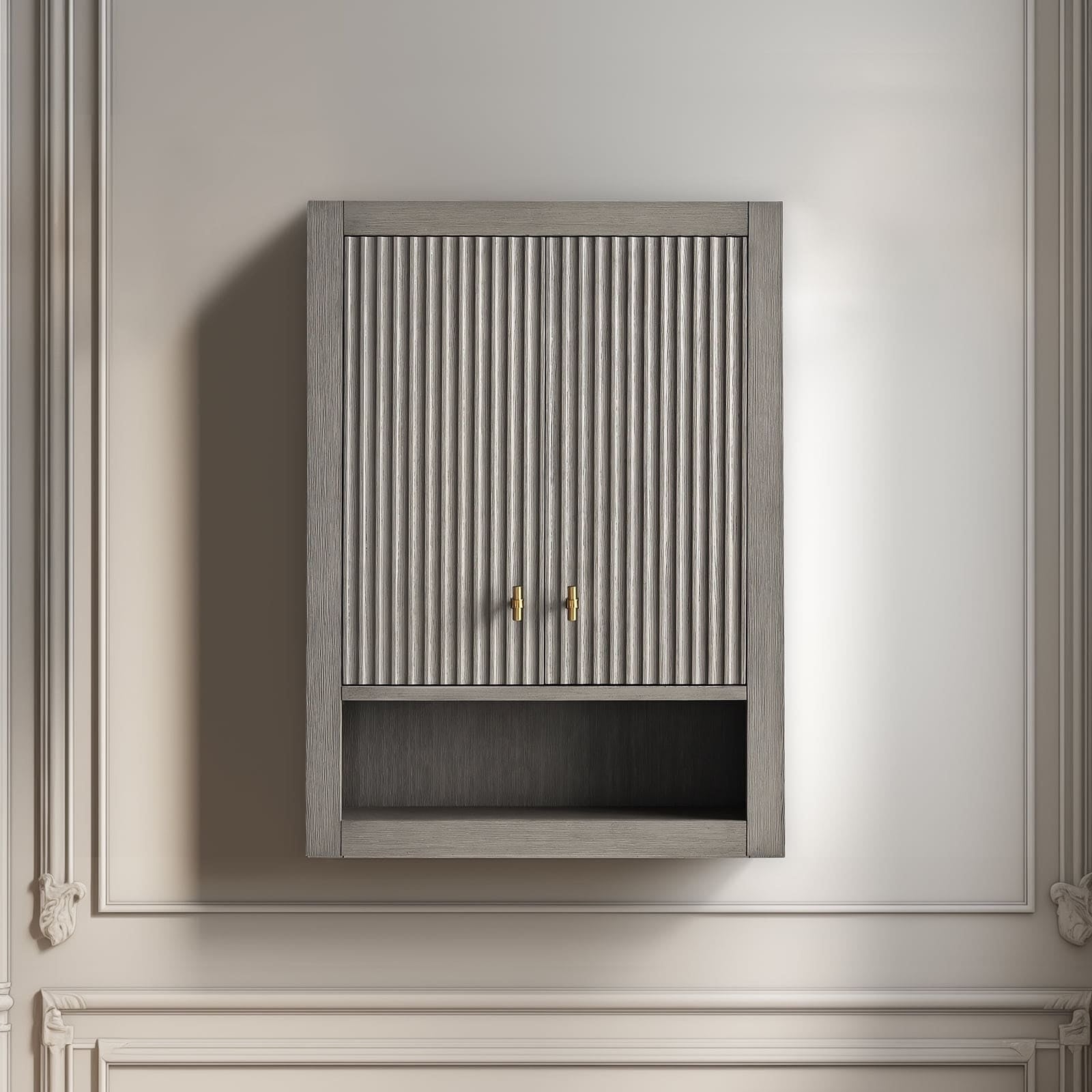 24 "Wall Mounted Bathroom Storage Cabinet with Soft Close Doors