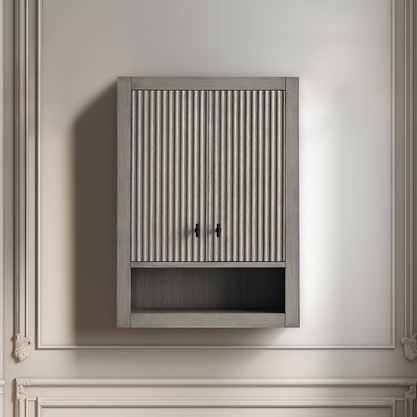 24 "Wall Mounted Bathroom Storage Cabinet with Soft Close Doors