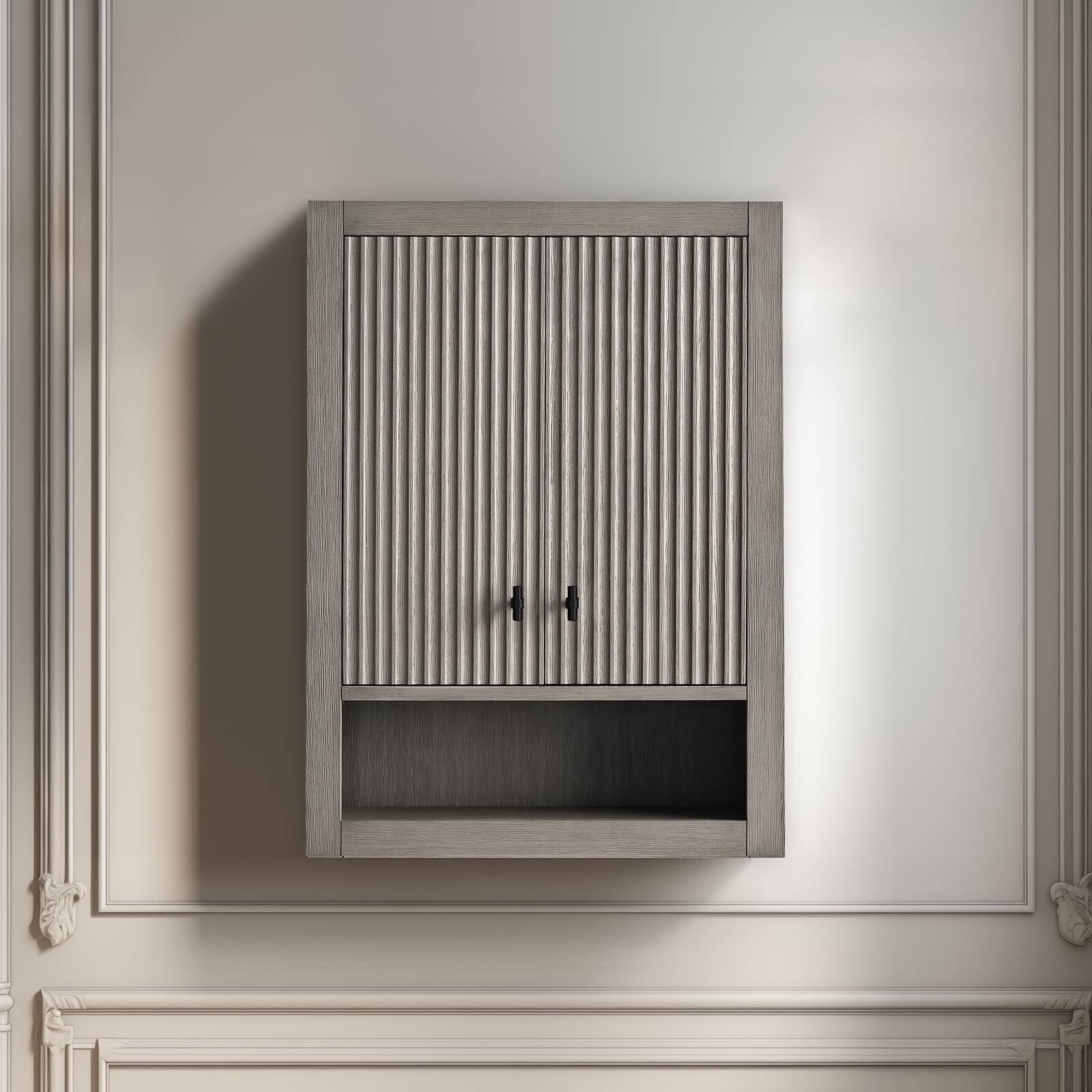 24 "Wall Mounted Bathroom Storage Cabinet with Soft Close Doors
